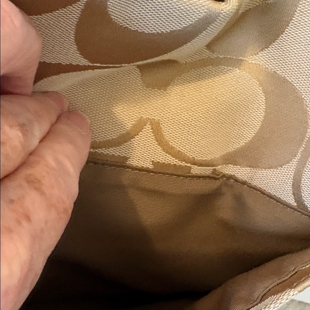 Coach Heritage Stripe Beige with all the Things! - Picture 9 of 14